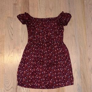 (3 for $23!) Dizzire Maroon Floral Dress